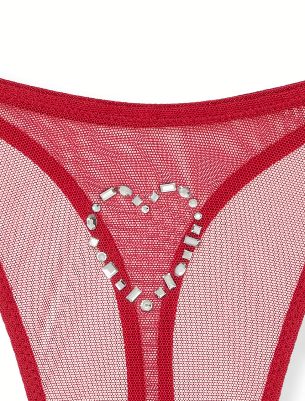 Стрінги зі стразами від Victoria's Secret Flirty Mesh Shine Strap Thong Panty