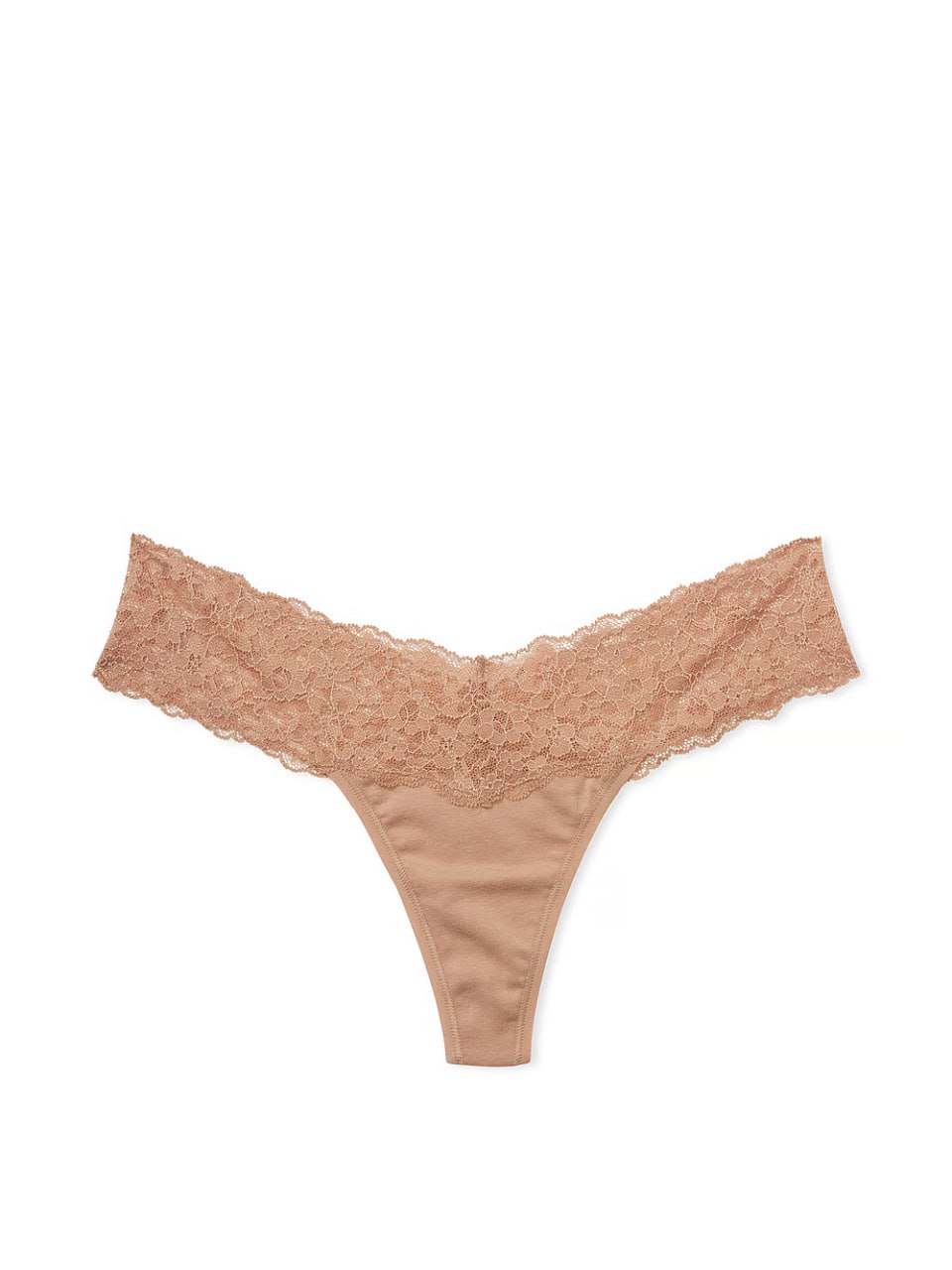 Мереживні cтрінги від Victoria’s Secret - Lace-Waist Cotton Thong Panty