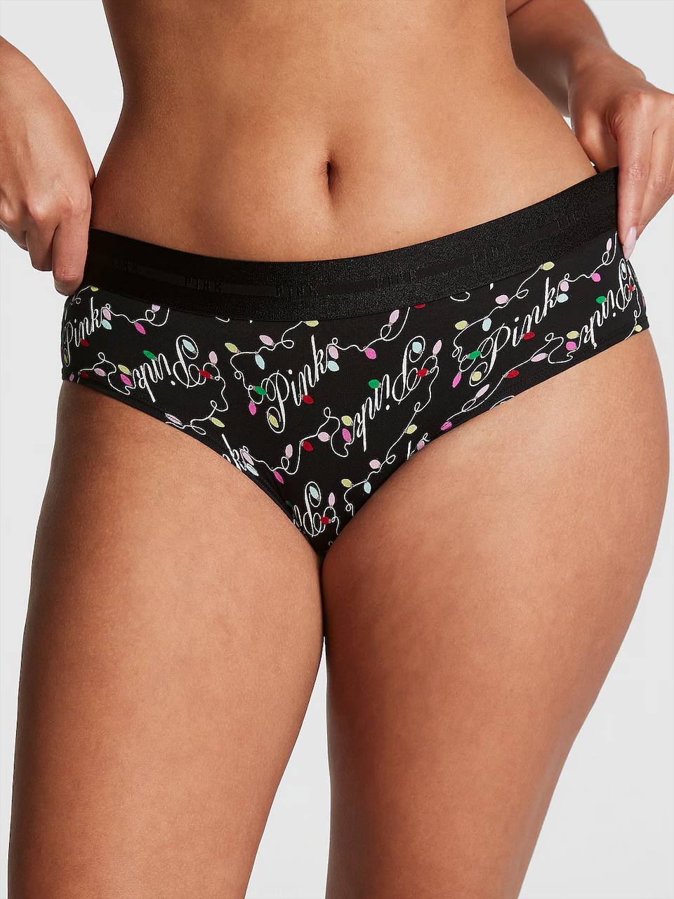 Трусики з принтом від PINK - Logo Hipster Panty 