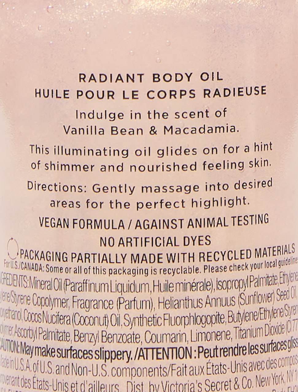 Олія для тіла Vanilla Bean & Macadamia Shimmer від Victoria's Secret
