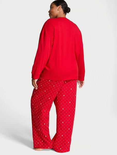 Піжамний комплект від Victoria's Secret - Flannel Long-Sleeve Tee-Jama Set зображення