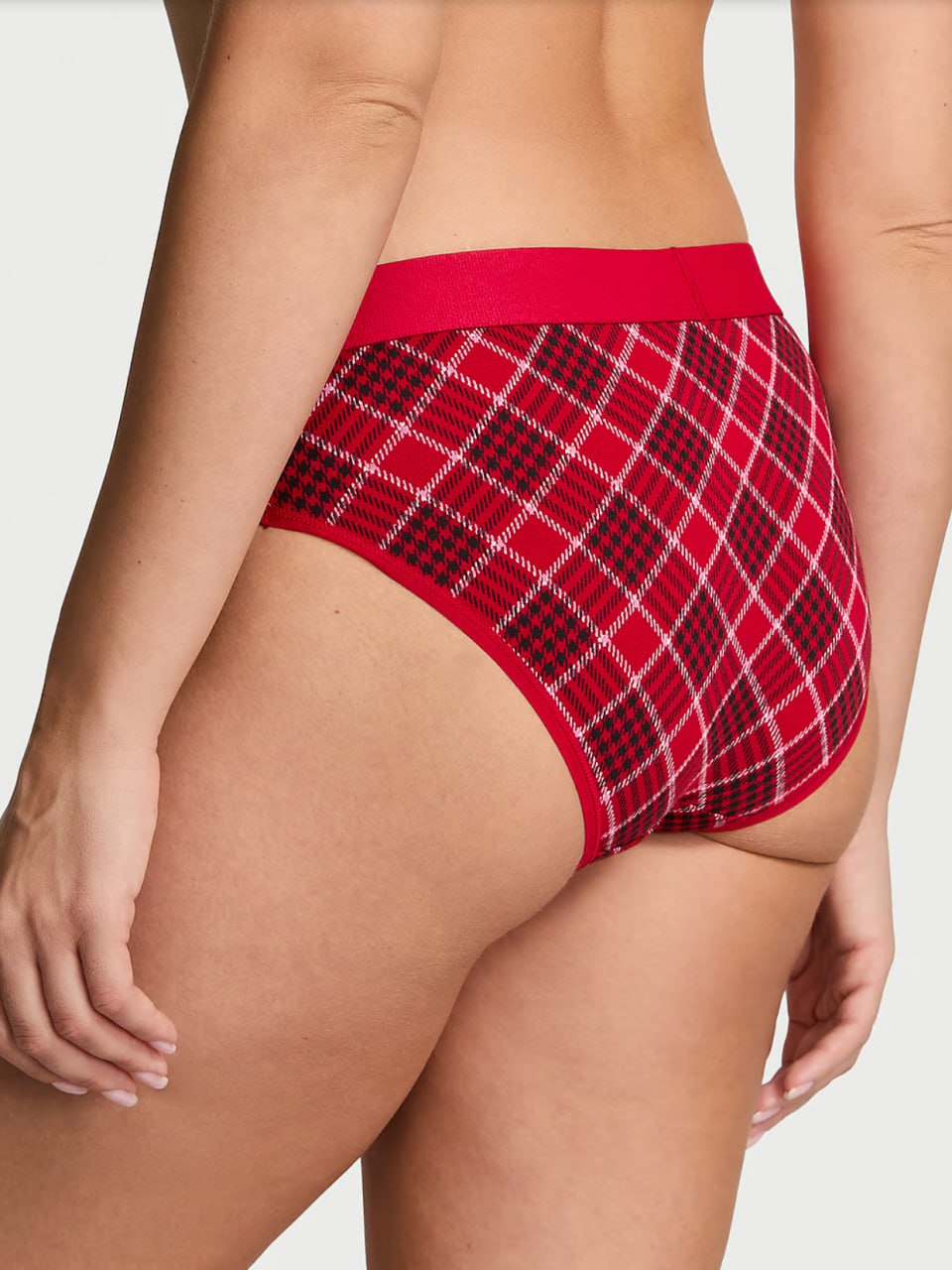 Комплект від Victoria’s Secret в клітинку - Shine Patch Lightly Lined Wireless Bra / Logo Cotton Shine Patch Hiphugger Panty