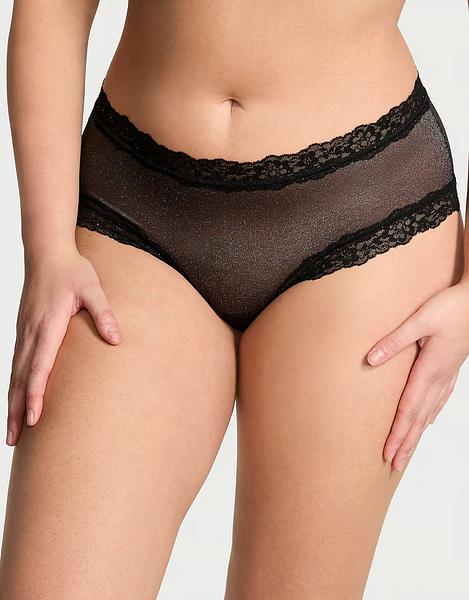 Трусики з мереживом від Victoria’s Secret - Sequin Posey Mesh Cheeky Panty зображення