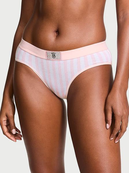 Трусики з блискучим логотипом від Victoria’s Secret - Logo Cotton Shine Patch Hiphugger Panty зображення