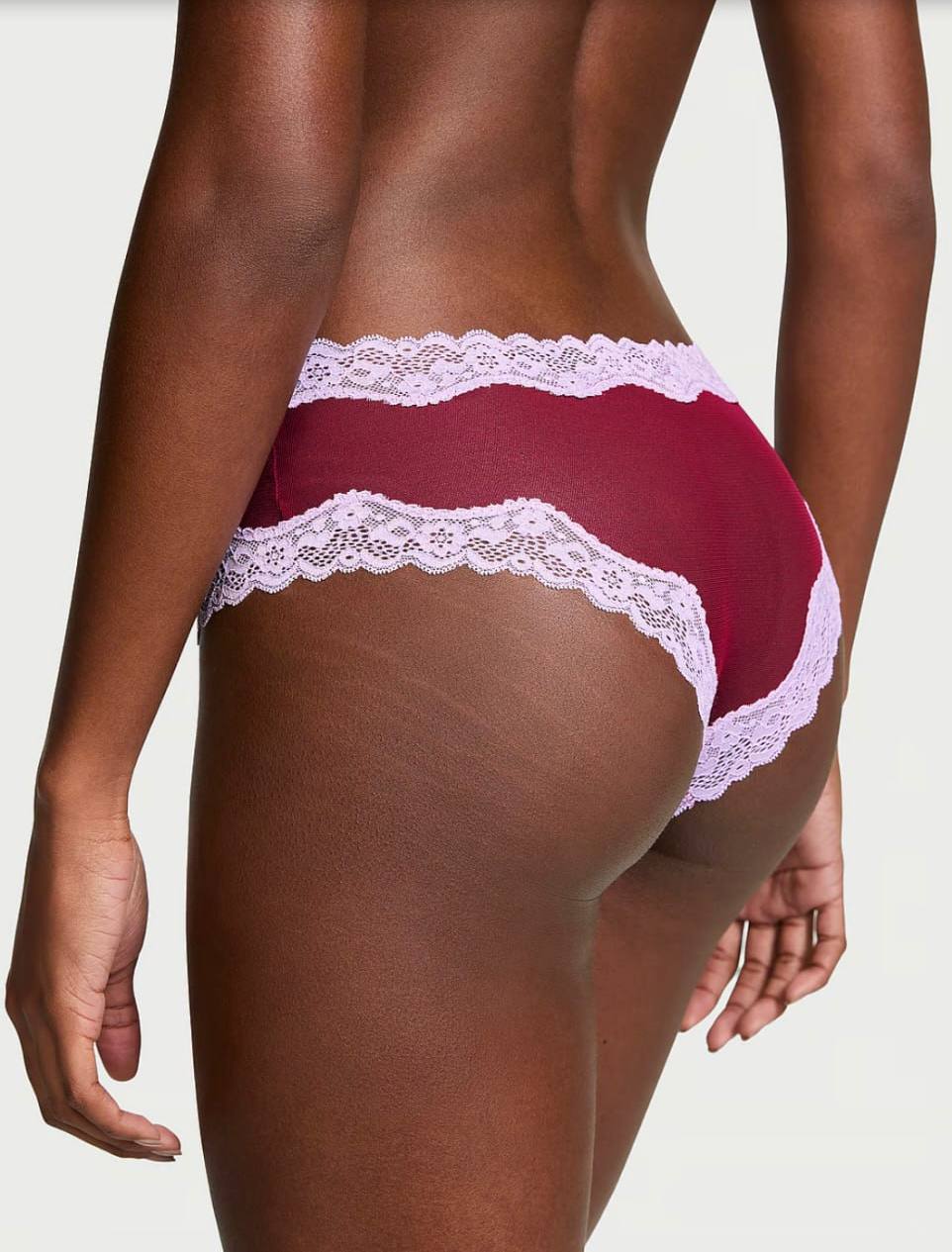 Мереживний комплект від Victoria’s Secret бюстгальтер + 2 пари трусиків  - Tease Unlined Demi Bra / Tease Mesh Lace-Trim Cheeky and Thong Panty 