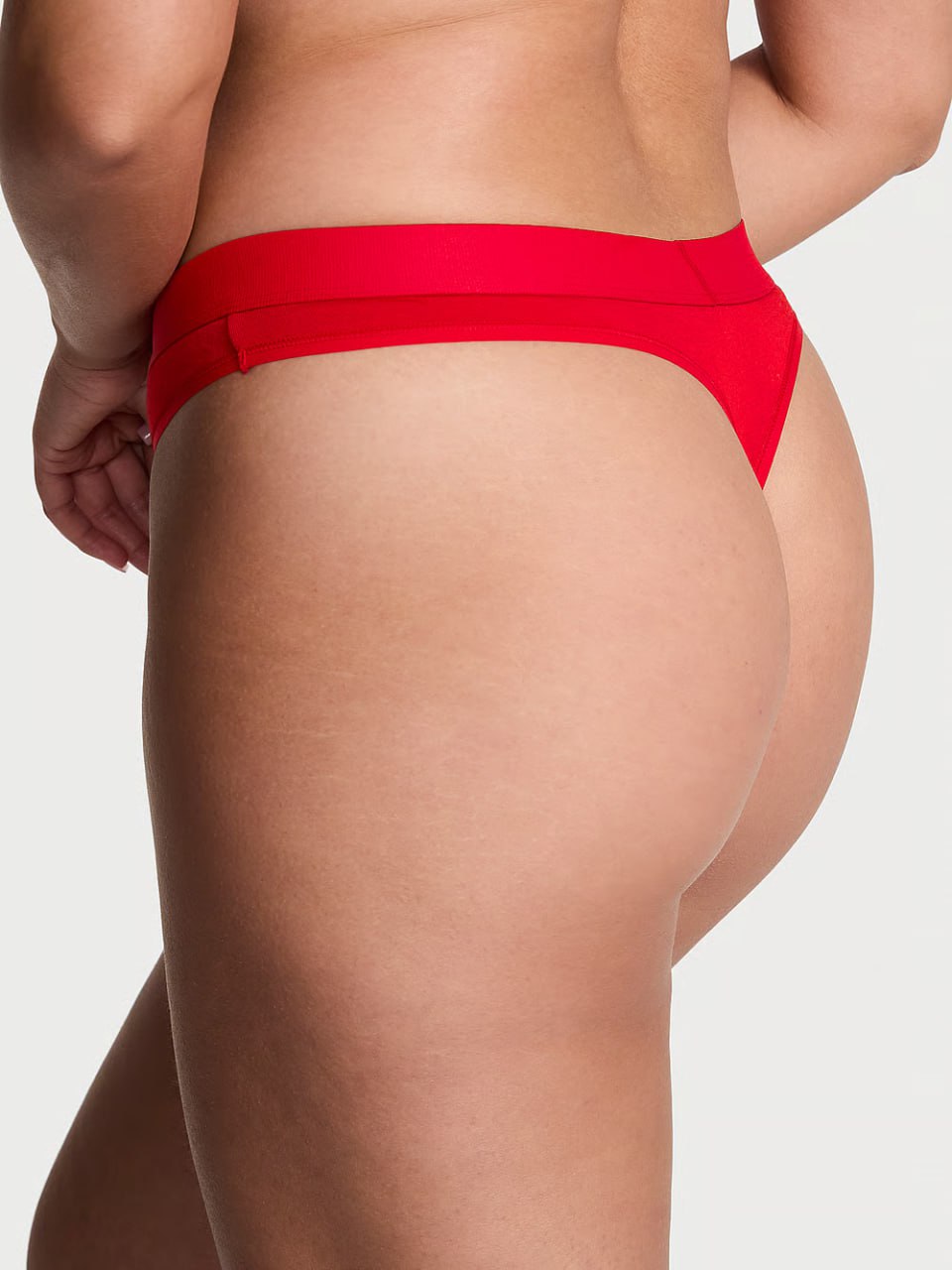 Cтрінги з блискучим логотипом від Victoria’s Secret - Logo Cotton Shine Patch Thong Panty
