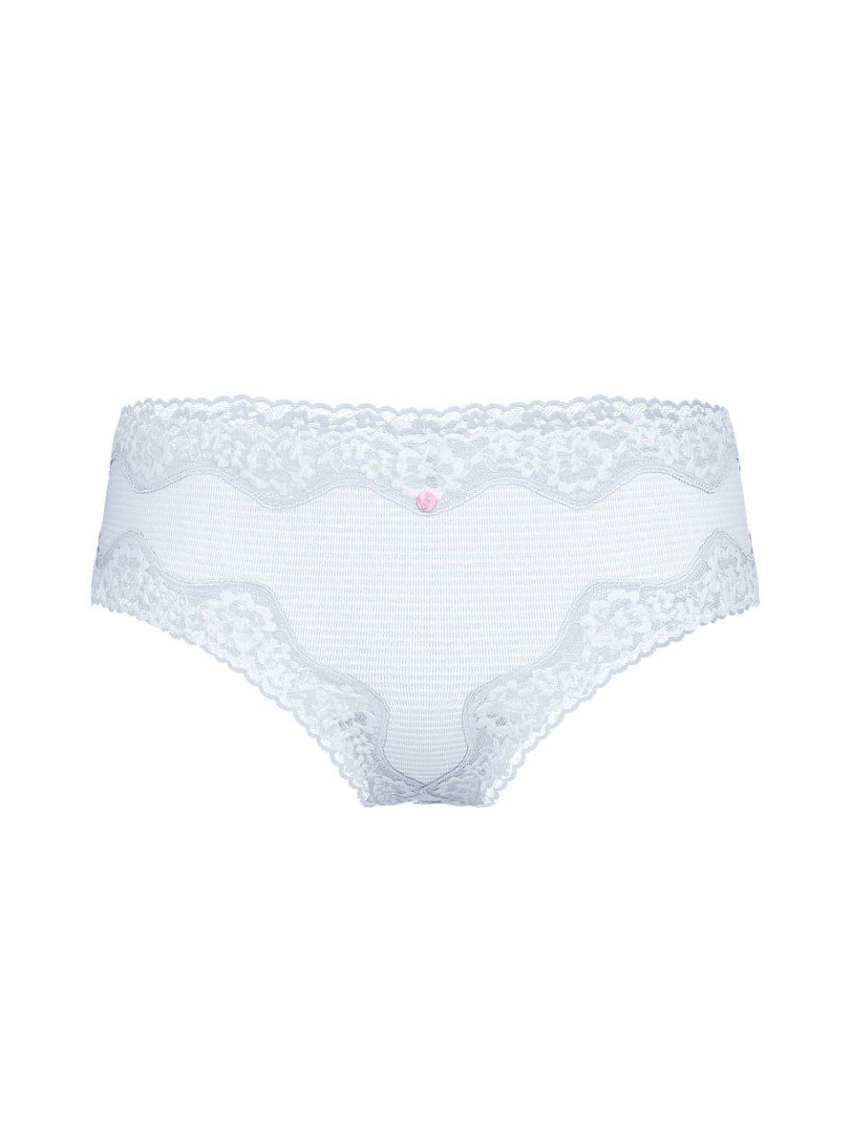 Жіночі трусики з мереживом від Victoria’s Secret - Cotton Shadow Stripe Lace-Waist Cheeky Panty