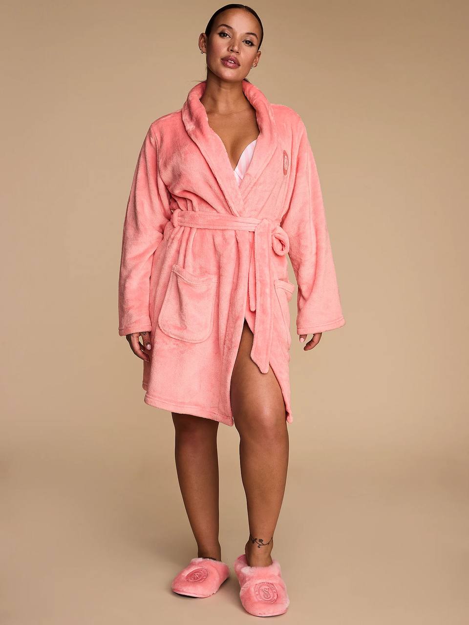 Плюшевий халат від Victoria's Secret Short Cozy Robe 