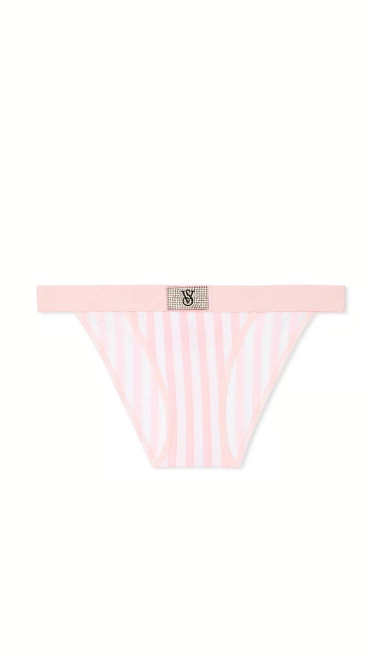 Трусики з блискучим логотипом від Victoria’s Secret - Logo Cotton Shine Patch Tanga Panty