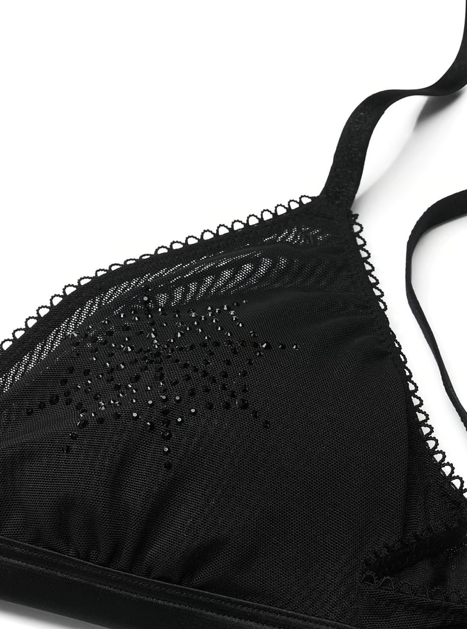 Бра зі стразами від Victoria’s Secret - Spiderweb Shine Mesh Triangle Bralette