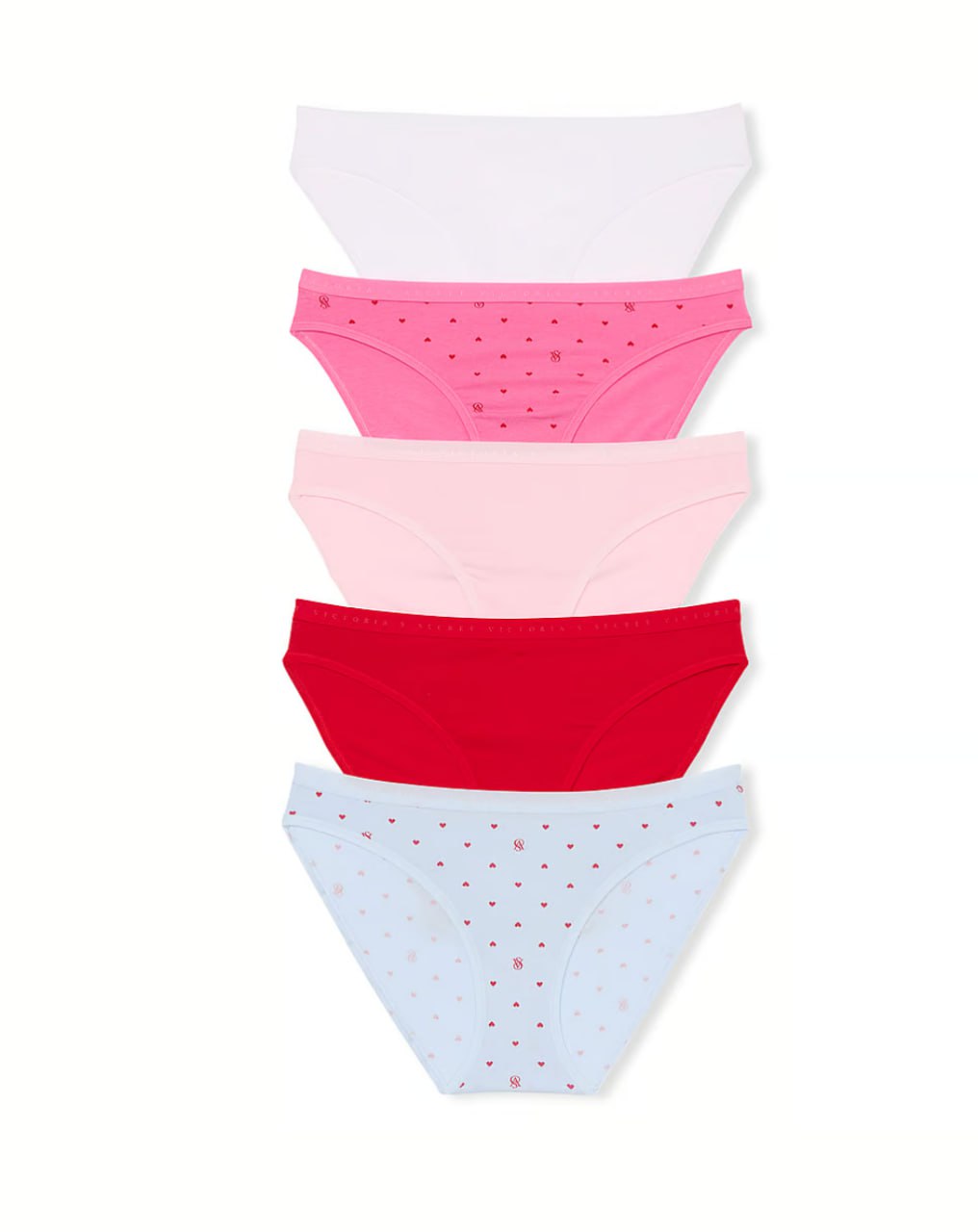 Набір трусиків від Victoria's Secret - 5-Pack Stretch Cotton Bikini Panties